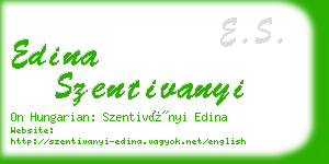 edina szentivanyi business card